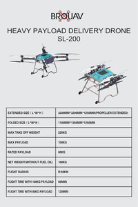 Siêu Nặng Hàng Hóa Giao Hàng Drone Dài Khoảng Cách Phạm Vi Tiền Mặt Trên Nhanh Nhất Đặt Hàng Giao Hàng Drone Với Máy Ảnh Với 100 Kg - Product Image 6