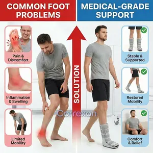 Tıbbi Pnömatik Hava Destekli Bot Ayakkabısı Ayarlanabilir Yükseklik Ortopedik Ayak Bileği Kırığı Desteği OEM Düşük Minimum Sipariş Adedi CE <span class=keywords><strong>FDA</strong></span> Onaylı - Product Image 3