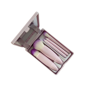 Ensemble de mini-pinceaux de maquillage de voyage avec miroir, 5 pièces, pinceaux cosmétiques doux et portables pour la poche - Product Image 6
