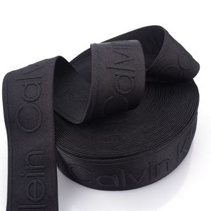 Customized Elastic 3D Raised Logo Jacquard Woven Spandex/Nylon <b>Webbing</b> for Exercise Underwear - Product Image 4
