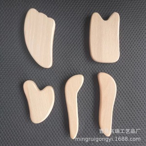 ชุดเครื่องมือขูดกัวซาไม้เกาเซียนหมิงรุ่ย ทำจากไม้บีช สำหรับการบำบัดผิวหน้าและผิวกาย - Product Image 4