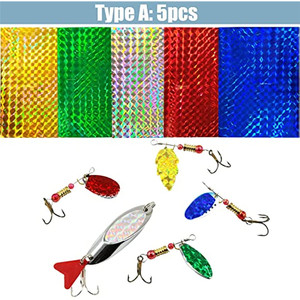 193 pièces holographique adhésif <span class=keywords><strong>Film</strong></span> autocollant Flash bande 3D pêche leurre yeux Kit de réparation bricolage faisant mouche attachant matériel de pêche - Product Image 2