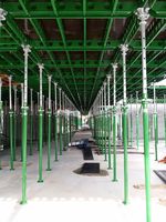Coffrage en panneaux métalliques réutilisables pour la construction de dalles en béton, système de coffrage écologique