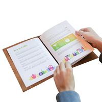 Buku Menu Kulit Asli untuk Kafe, Folder Menu untuk Bar, Menu Restoran Lipat Ganda