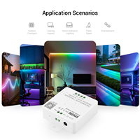 Contrôleur LED RGBW 4 canaux SPI SP639E avec contrôle via application musicale, compatible avec les bandes LED WS2812B SK6812, alimentation DC5-24V, télécommande RF, garantie de 5 ans