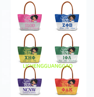 Sac fourre-tout de sororité personnalisé de haute qualité, réutilisable, de créateur, en gros, sac de shopping de sororité, sac de week-end