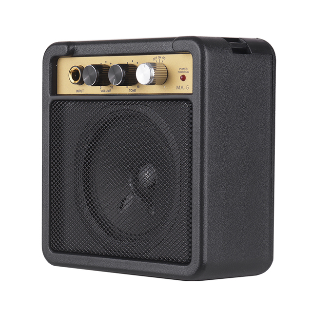 Mini Guitar Amplifier Amp Speaker Sound with 6.35mm Input 1/4 Inch Headphone Output