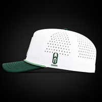 Casquette de golf et de baseball unisexe légère, perforée à découpe laser, avec logo personnalisé OEM, pour le sport, la course et le cyclisme, en tissu Oxford à pois