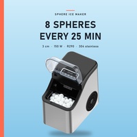 Machine à glaçons pour événements, sphères de cristal 3cm, 8 boules, 15/25 min, 568/jour, mariage, bar de luxe, logo personnalisé, CE ETL BSCI ISO9001