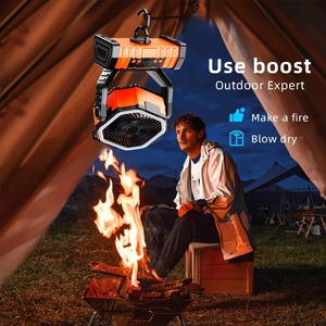 Ventilateur de camping portable avec télécommande, batterie rechargeable, oscillant, 15W, ventilateur d'extérieur, corps en plastique vert - Product Image 6