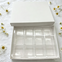 Boîte d'emballage pour aliments, desserts et bonbons, plateau transparent en PET de qualité alimentaire à 12 compartiments, boîte cadeau pour truffes, biscuits et chocolats