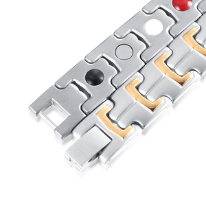 Pulsera magnética de titanio puro para hombres, pulsera magnética de energía de iones de germanio para terapia de salud, presión arterial, joyería personalizada, venta al por mayor - Product Image 5