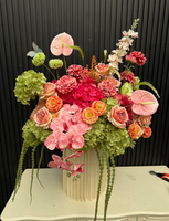 Arrangement floral de mariage, centre de table de 50 cm, boule de fleurs artificielles en rose pour la décoration d'événements de mariage