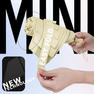Mini paraguas UV de bolsillo automático 6K de gama alta de marca personalizada de fábrica, nueva tecnología, fácil de plegar para sol y lluvia, regalo de negocios, anuncio con logotipo - Product Image 1