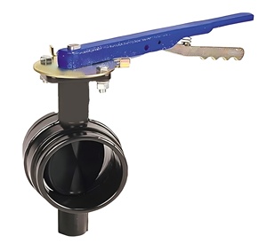 Disco de Hierro Dúctil de 4 Pulgadas y 300 PSI con Conexión Ranurada de Acero Inoxidable, Accionado por Palanca para Uso Industrial - Product Image 1
