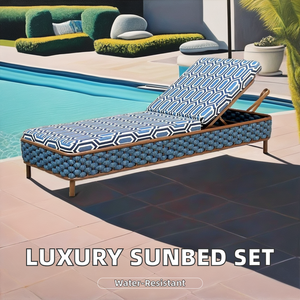 Ensemble de meubles d'extérieur de luxe imperméables pour le patio-Chaise longue pour hôtels, villas, plage, <span class=keywords><strong>piscine</strong></span>, cour et plage - Product Image 4