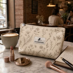 Sac <span class=keywords><strong>de</strong></span> rangement pour maquillage portable multifonctionnel à grande capacité avec fermeture éclair pour femmes, en matériau écologique, idéal pour <span class=keywords><strong>les</strong></span> <span class=keywords><strong>voyages</strong></span> - Product Image 1