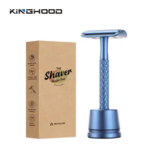 Luxo Custom alemão aço removível barbear lâmina Safety Razor