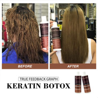 Traitement capillaire à la kératine et au collagène brésiliens, thérapie anti-casse à base d'acides aminés pour la reconstruction des cheveux faibles et abîmés