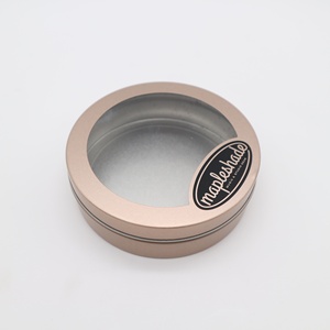 Có thể tái chế rõ ràng nắp cửa sổ thiếc tròn có thể với chèn thân thiện với môi và phong cách - Product Image 1