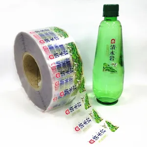 Grosir Custom Roll Self Adhesif Logo Merek Kecil Plastik Bening Label Stiker Cetak untuk Botol Kaca