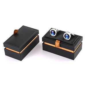 Custom Logo <strong>Mens</strong> One Pair Double Pair Luxury Studs Cufflink Display <strong>Box</strong> - Product Image 3