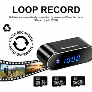 Cámara de Vigilancia WiFi HD 1080P con Visión Nocturna, Detección de Movimiento, Cámara de Seguridad Inalámbrica, Cámara con Reloj Despertador - Product Image 2