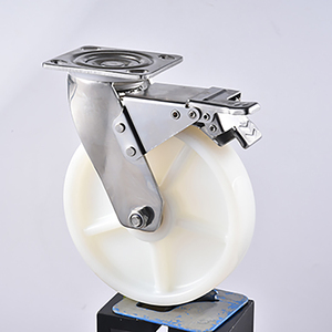 4/5/6/8inch 250/350/450/550kg SS Nylon PA Polyurethan Rollen Hoch leistungs federung Break Caster Castor Roller Wheel - Product Image 5