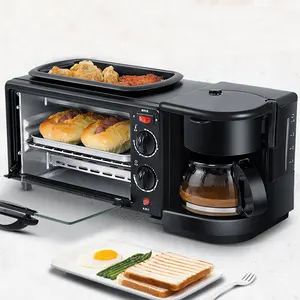 3 In 1 Huishoudelijke Multifunctionele Ontbijtmaker 110V 220V Broodrooster Tosti Maker Mini Oven Ontbijtmachine