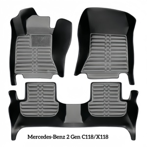 BORNSELLER Set di Tappetini Auto in Pelle Eleganti per <span class=keywords><strong>Mazda</strong></span> Modello <span class=keywords><strong>3</strong></span> - Impermeabili, Durevoli, Ecologici, Spessore 5-9mm, Garanzia 1 Anno - Product Image 2