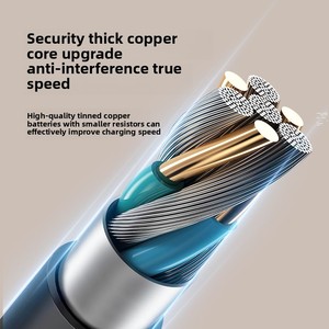 Hot bán Nylon Áo khoác đa sạc dây cáp Loại C dữ liệu & USB sạc nhanh sạc truyền dữ liệu - Product Image 4