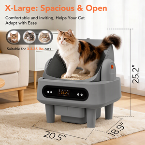 Bac à litière intelligent à ouverture supérieure et auto-nettoyant 12L avec contrôle via application Tuya, capteur de poids radar, toilette automatique <span class=keywords><strong>pour</strong></span> <span class=keywords><strong>chats</strong></span> de grande taille - Product Image 3