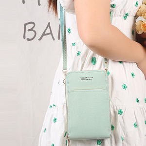 Vendita calda grande capacità di colore solido alla moda semplice <span class=keywords><strong>borsa</strong></span> a <span class=keywords><strong>tracolla</strong></span> Touch Screen Cross-body <span class=keywords><strong>borsa</strong></span> per telefono cellulare da <span class=keywords><strong>donna</strong></span> - Product Image 4