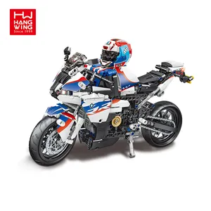 HW TOYS 1036PCS Modern Novel Design Kids Building Blocks Brick Motorcycle Model Construction Toy Boy Birthday Christmas Gifts