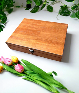 Luxury Handmade <b>Wooden</b> Storage Box with Brass Latch Decorative Keepsake Box <b>Rustic</b> Organizer Gift Box Home Office Storage - Product Image 3