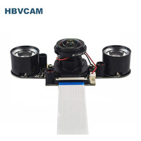 Module caméra Raspberry Pi OV5647 5MP avec objectif fisheye grand angle 175 degrés pour Raspberry Pi 3/2 Modèle B