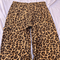 Jeans surdimensionnés à imprimé léopard Y2K pour femme MZN, denim délavé, coupe large, streetwear, hip hop, vintage