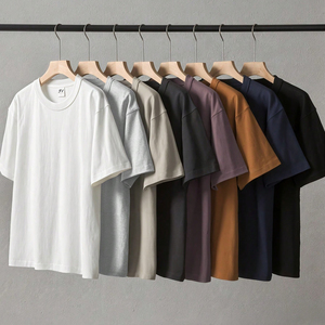 アメリカ製高品質180g 100%コットン工場価格メーカーカスタムロゴプリントTシャツ無地ユニセックス男女兼用Tシャツ - Product Image 3