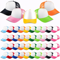 Casquettes de camionneur pour enfants en gros, casquettes de baseball vierges pour sublimation, casquettes unies en maille ajustables pour garçons et filles, casquettes d'été personnalisées pour enfants