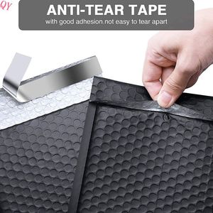 Q Y Stock Sizes Waterproof Padded Envelopes Black Bubble Mailers Customized Logo Self Seal Protective Packaging Poly Bubble Bags - Product Image 3