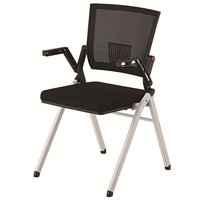 Ventes directes d'usine de meubles de bureau d'accoudoir pliable de haute qualité chaise de bureau de réunion à dossier inclinable