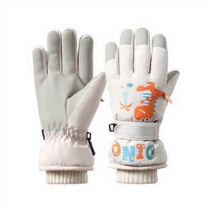 Gants de ski et de snowboard d'hiver personnalisés, à doigts entiers, chauds, pour moto, sport, écran tactile, imperméables, en polyester, avec fermeture à cordon - Product Image 2