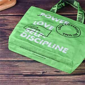 Free Design Durable Custom Logo PP Woven Grocery <b>Tote</b> <b>Bag</b> Eco Friendly Material Large Capacity Reusable PP Woven Shopping <b>Bag</b> - Product Image 2
