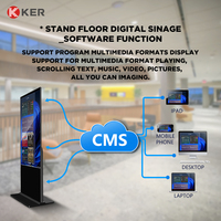 Ker Oem Signalisation numérique Publicité Lecteur vidéo Intérieur Interactif Lcd Totem Kiosque D'affichage Au sol Écran tactile Debout