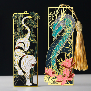 2025 New Bookmark Kim Loại Kẽm Hợp Kim Mạ Vàng Men Bookmark Tùy Chỉnh Thiết Kế <span class=keywords><strong>3D</strong></span> Phim Hoạt Hình Nhân Vật Dễ Thương Bookmark Với Tua - Product Image 4