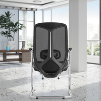 Chaise de bureau de direction en vente chaude, dossier moyen, maille ergonomique, hauteur réglable, chaise de travail pour l'étude, design moderne, tissu