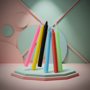 Hechizo Velas 5 "Alto X 1/2" <span class=keywords><strong>De</strong></span> Diámetro, 12 Colores 4 Mini Velas Por Color Negro Blanco Verde Rojo Amarillo Marrón Rosa - Product Image 1