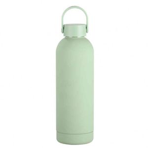 Minimalist Stainless Steel Vacuum Flask With Handle White Travel Thermos Double Wall Insulated 24 Hour Heat Retention - Product Image 6