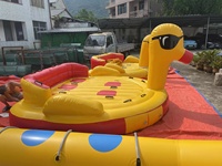 Bateau banane gonflable jaune, bateau banane volant, poisson volant gonflable, tube de jet ski remorquable