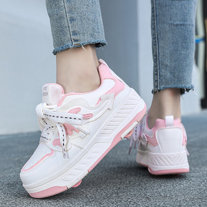 Chaussures à roulettes pour enfants avec roues lumineuses EVA pour le patinage en extérieur - Product Image 2